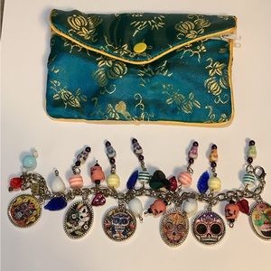 Dia de los Muertos charm bracelet